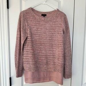 The Limited Chiffon Hang Down Twofer Sweater